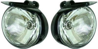 Front Fog Light Assembly Pair/Set for 2001-2003 Chrysler Sebring Convertible, Right (Passenger) and Left (Driver), Replacement