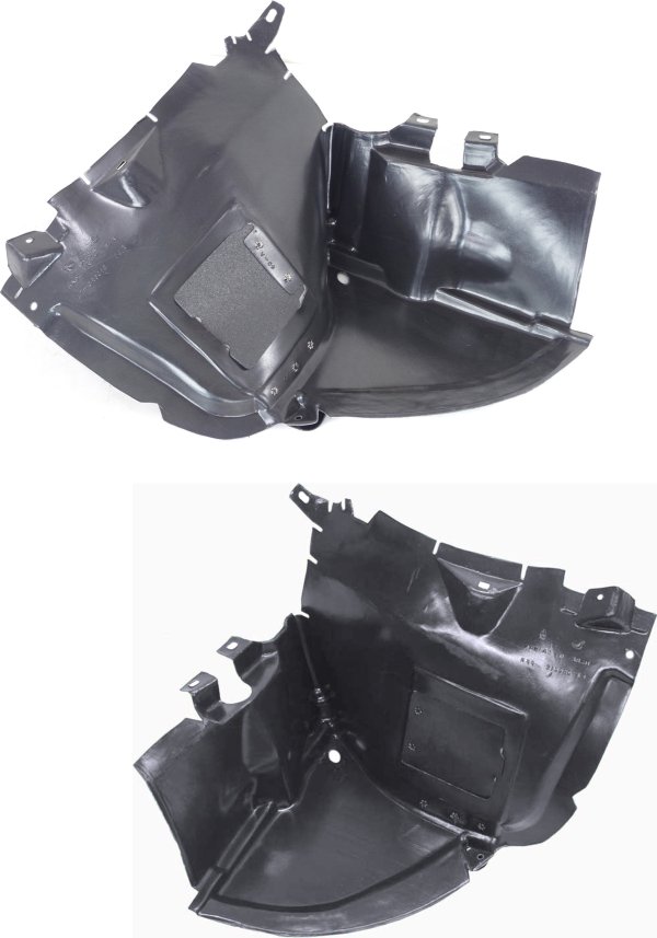 Front Fender Liner Assembly Pair/Set for 2004-2008 Chrysler Crossfire, Right (Passenger) and Left (Driver) Front Section Replacement