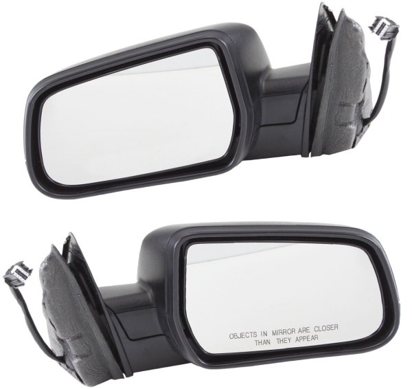 Power Mirror Pair/Set for Chevrolet Equinox/Terrain 2010-2017, Right (Passenger) and Left (Driver), Manual Folding, Non-Heated, Textured, without Blind Spot Glass & Memory Feature, Replacement