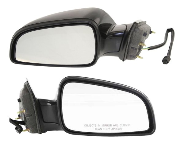 Mirror Pair/Set for 2007-2009 Saturn Aura & 2008-2012 Chevrolet Malibu, Right (Passenger) and Left (Driver), Power Operated, Manual Folding, Non-Heated, Paintable Replacement