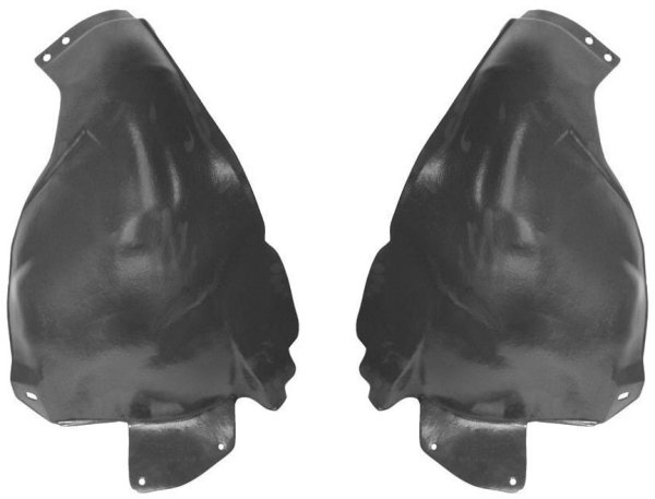 Front Fender Liner Pair/Set for 2002-2005 Ford Thunderbird, Right (Passenger) and Left (Driver), Rear Section Replacement