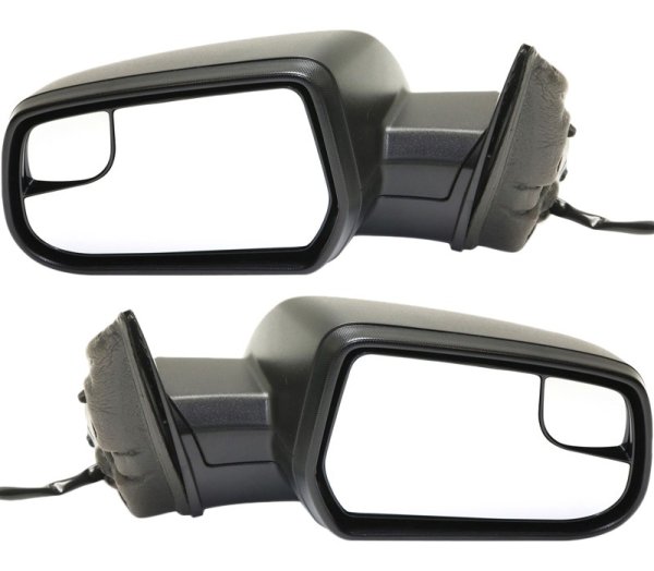 Mirror Pair/Set for Chevrolet Equinox/Terrain 2010-2017, Right (Passenger) and Left (Driver), Power, Manual Folding, Non-Heated, Textured, Without Auto Dimming, BSD, Memory, and Signal Light Replacement