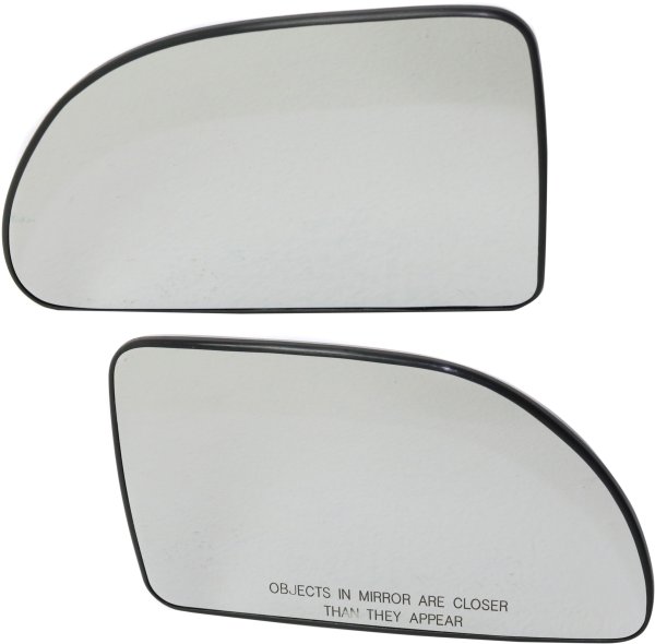 Mirror Glass Pair/Set for 2005-2009 Chevrolet Equinox/2006-2009 Torrent/2002-2007 Vue, Right (Passenger) and Left (Driver), Non-Heated, with Backing Plate, Replacement