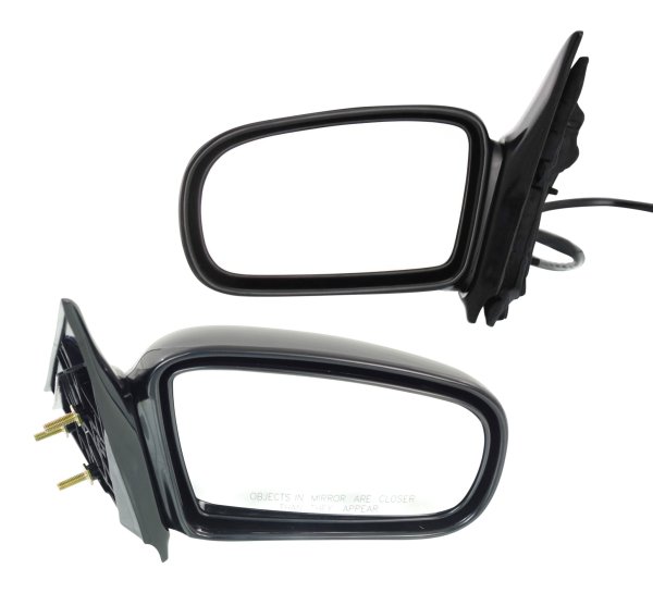 Manual Remote Mirror Pair/Set for Chevrolet Malibu 1997-2003/Classic 2004-2005, Right (Passenger) and Left (Driver), Manual Folding, Non-Heated, Paintable, Replacement