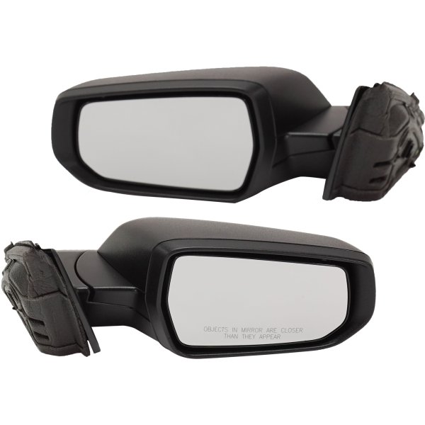 Power Mirror Pair/Set for Chevrolet Malibu 2016-2022 Right (Passenger), Left (Driver), Manual Folding, Non-Heated, Textured, without Memory and Signal Light, fits L/LS Models, without Lane Change Assist, Replacement