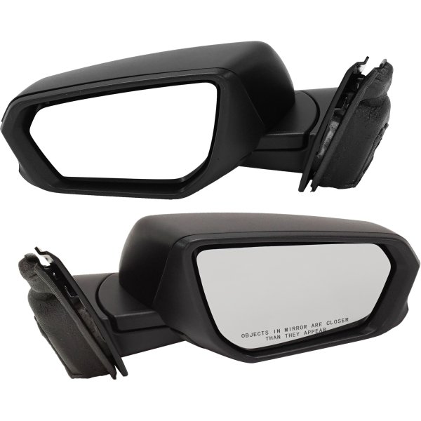 Mirror Pair/Set for GMC Terrain/Chevrolet Equinox 2018-2023, Right (Passenger) and Left (Driver), Power Adjustable, Manual Folding, Heated, Textured, without Blind Spot Detection and Signal Light, Excludes Denali Model, Replacement