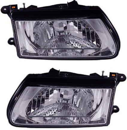 Headlight Assembly Pair/Set for 2000-2002 Passport/Rodeo, Right (Passenger) and Left (Driver) Side, Halogen, Replacement