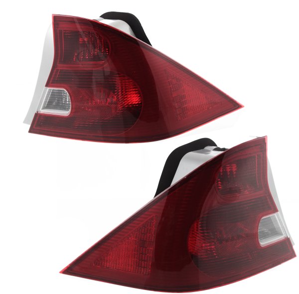 Tail Light Assembly Pair/Set for 2001-2003 Honda Civic Coupe, Right (Passenger) and Left (Driver), Replacement