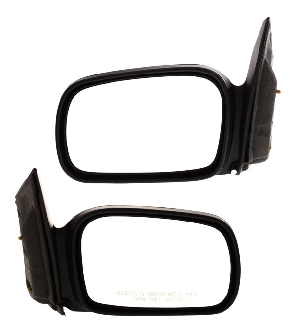 Manual Adjust Mirror Pair/Set for 2006-2011 Honda Civic DX/DX-G/GX Coupe Models, Textured Black, Non-Folding, Non-Heated, Right (Passenger) and Left (Driver), w/o Auto-Dimming, Blind Spot Feature, Signal Light, No Memory, Replacement