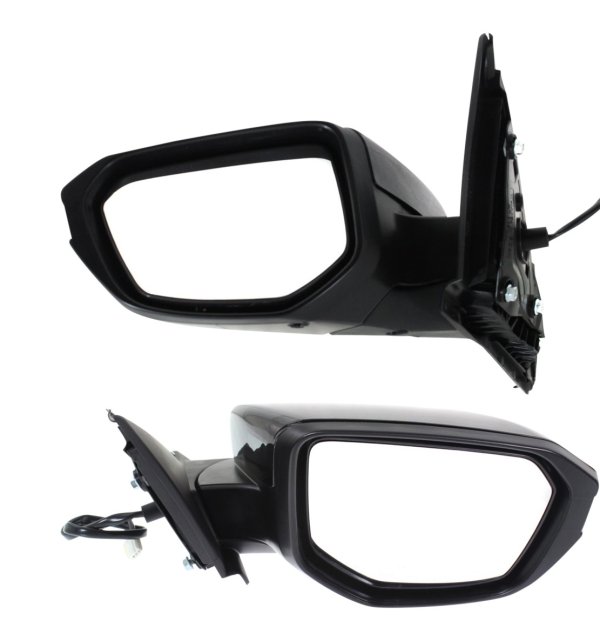 Mirror Pair/Set for Honda Civic 2016-2021, Right (Passenger) & Left (Driver), Power Adjust, Manual Folding, Non-Heated, Paintable, without Auto Dimming, Blind Spot Detection, Memory, Signal Light, Replacement