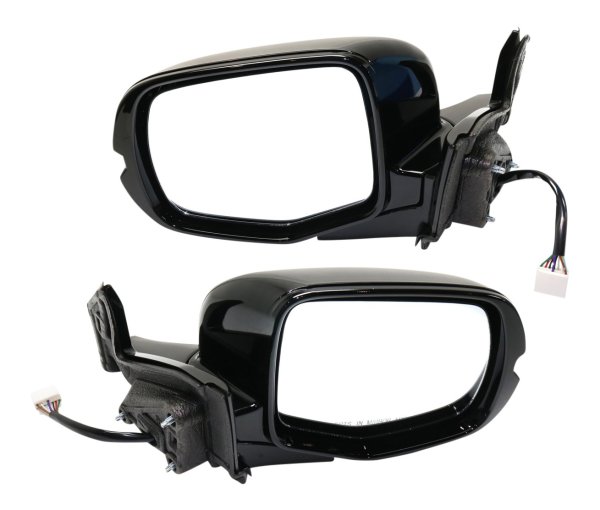 Mirror Pair/Set for 2016-2017 Honda Pilot, Right (Passenger) and Left (Driver), Paintable Replacement