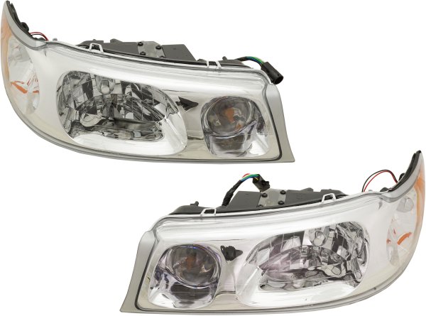 Headlight Assembly Pair/Set for 1998-2002 Town Car, Halogen, Right (Passenger) and Left (Driver) Replacement