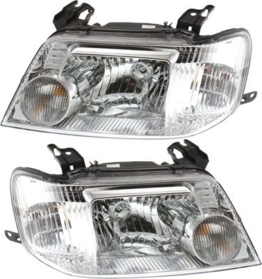 Headlight Assembly Pair/Set for 2005-2007 Mariner, Right (Passenger) and Left (Driver), Halogen Replacement