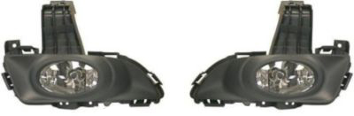 Front Fog Light Assembly Pair/Set for 2004-2006 Mazda 3 Sedan, Standard Type, Right (Passenger) and Left (Driver) Replacement