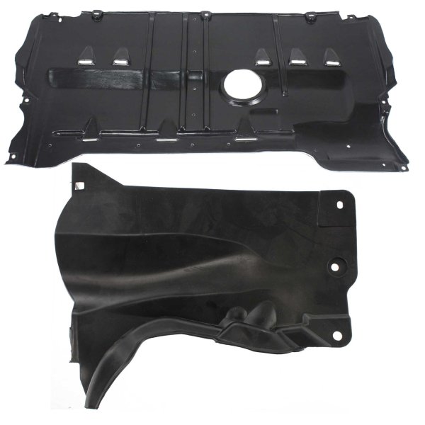 Engine Splash Shield Set for Mazda 3 (2004-2009) and Mazda 5 (2006-2010), Includes 2 Under Cover Rear Shields, Replacement Set