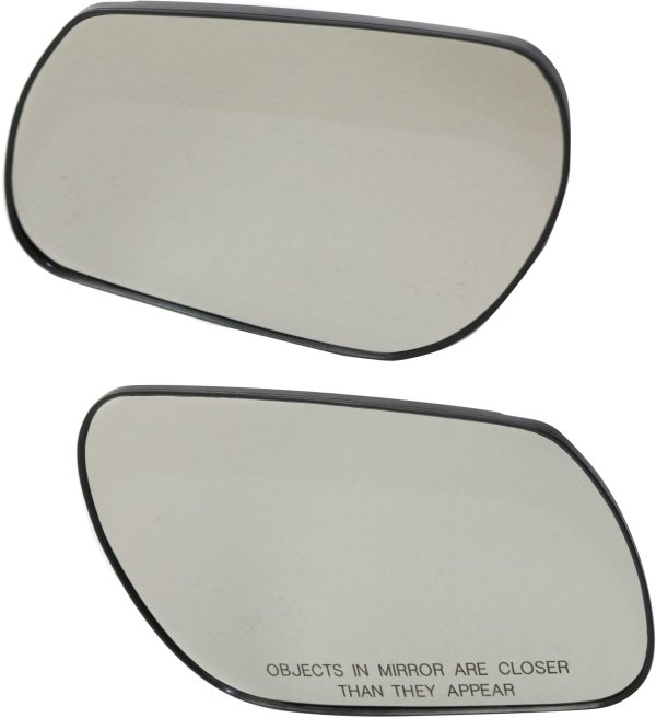 Mirror Glass Replacement Pair/Set for Mazda 3 2004-2009 and Mazda 6 2006-2008, Includes Right (Passenger) and Left (Driver) Sides, Power, Non-Heated, Hatchback/Sedan, (Mazda 6, with Turbo), Backing Plate Included