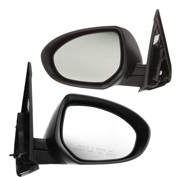 Power Heated Paintable Mirror Pair/Set for Mazda 3 2010-2013, Manual Folding, Right (Passenger) and Left (Driver) Side, with Signal Light - Replacement