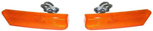 Front Side Marker Light Assembly for 2002-2004 Nissan XTERRA, Right (Passenger) and Left (Driver), Replacement Pair/Set