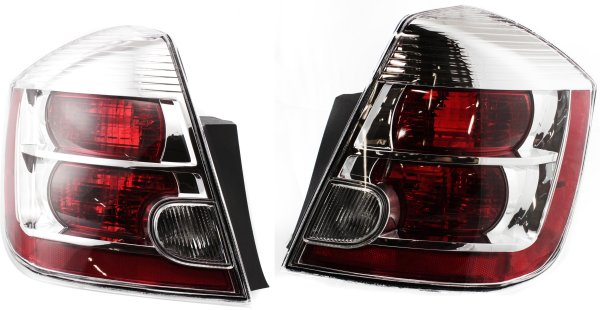 Tail Light Assembly Pair/Set for Nissan Sentra 2007-2009, 2.0L Engine, Includes Right (Passenger) and Left (Driver) Side, Replacement