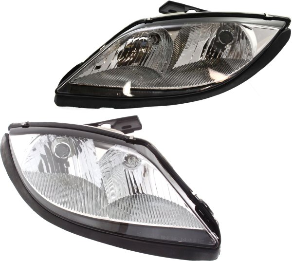 Pair/Set - Headlight Assembly for 2003-2005 Sunfire, Halogen, Right (Passenger) and Left (Driver), Replacement