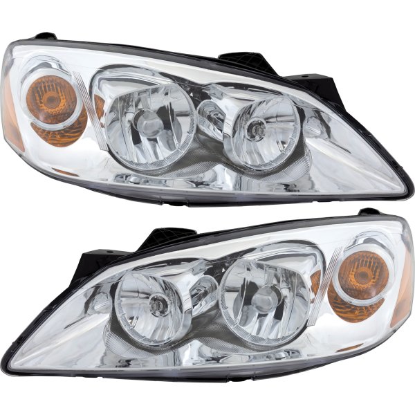 Headlight Assembly Halogen Pair/Set for Pontiac G6 2005-2010, Right (Passenger) and Left (Driver), Replacement