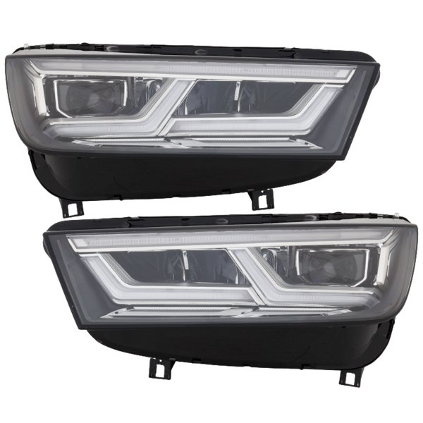 LED Headlight Assembly Pair/Set for Audi Q5/SQ5 2018-2020, Right (Passenger) and Left (Driver) Replacement