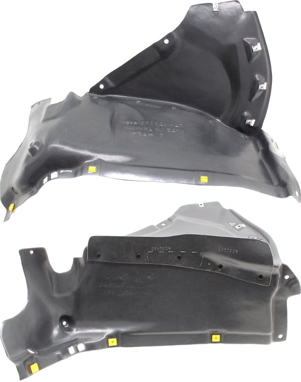 Front Fender Liner Pair/Set for Audi A4 2017-2018, Right (Passenger) & Left (Driver) Front Section, without S-Line Package, Replacement