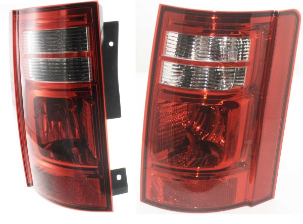 Tail Light Assembly Pair/Set for 2008-2010 Dodge Grand Caravan, Right (Passenger) and Left (Driver) Sides, Replacement