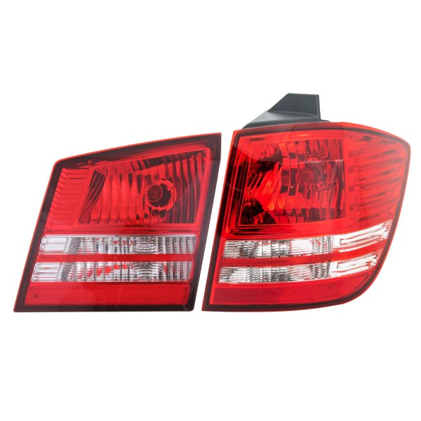 Tail Light Assembly Set for Dodge Journey 2010-2020, Right (Passenger) Side, Inner and Outer, Halogen, Replacement