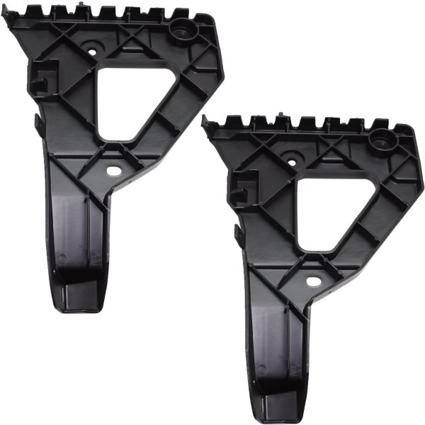 Front Bumper Bracket Pair/Set for Audi A6 Quattro 2005-2011, Right (Passenger) and Left (Driver), Type 1 Plastic Guide, Replacement