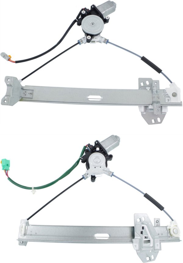 Front Window Regulator Pair/Set for 2003-2003 CL Series, Right (Passenger) and Left (Driver), Power, With Motor, Replacement