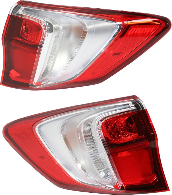 Tail Light Assembly Pair/Set for Acura RDX 2016-2018, Right (Passenger) and Left (Driver), Outer, Replacement
