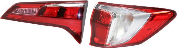 Tail Light Assembly Set for Acura RDX 2016-2018, Right (Passenger), Inner and Outer, Replacement