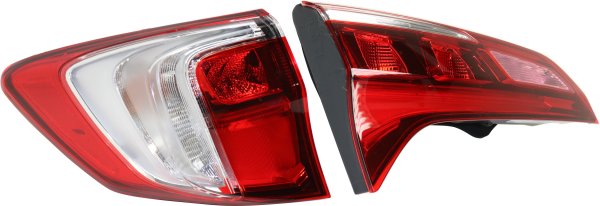Tail Light Assembly Set for Acura RDX 2016-2018, Inner and Outer, Left (Driver) Side Replacement