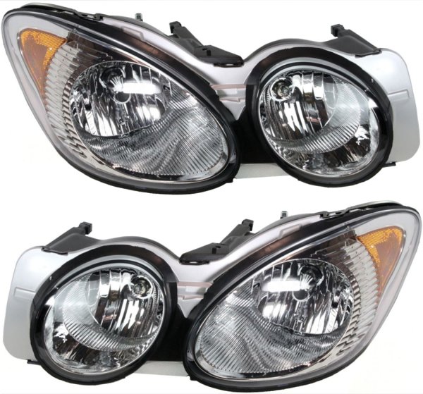 Headlight Assembly for 2008-2009 Buick Allure/Lacrosse, Right (Passenger) and Left (Driver), Halogen, Replacement Pair/Set