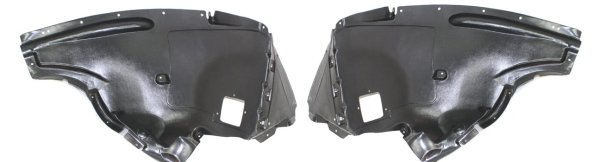 Front Fender Liner Pair/Set for BMW X5 2007-2008 Left (Driver) and Right (Passenger), Front Section without M Package - Replacement