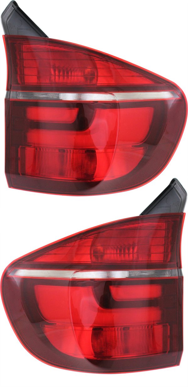 Outer Tail Light Assembly for X-5 Series 2011-2013, Right (Passenger) and Left (Driver), Replacement Pair/Set