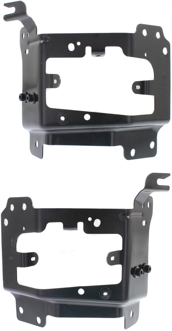 Front Bumper Bracket Pair/Set for 2014-2015 Chevrolet Silverado 1500, Right (Passenger) and Left (Driver) Outer, Replacement