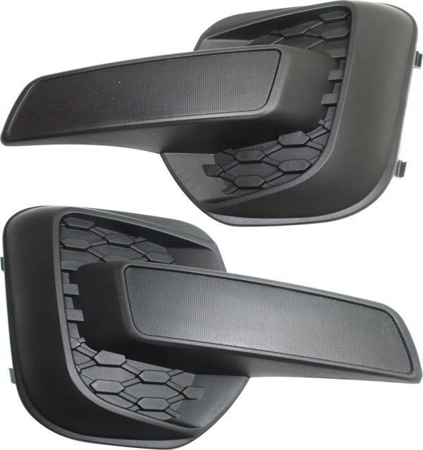Pair/Set - Front Fog Light Cover for Chevrolet Equinox 2010-2015, Right (Passenger) and Left (Driver), Textured Black Replacement Set