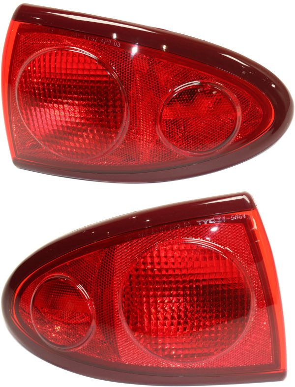 Outer Tail Light Assembly for 2003-2005 Chevrolet Cavalier, Right (Passenger) and Left (Driver) Side, Halogen, Replacement Pair/Set