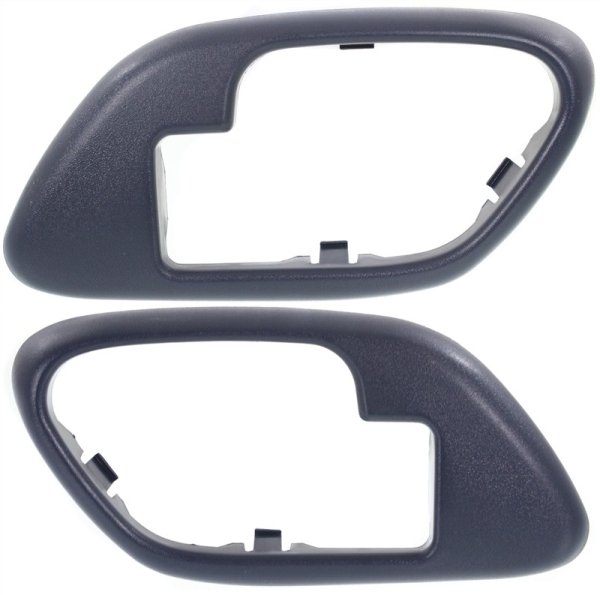 Front Door Handle Case Pair/Set for 2000 Cadillac Tahoe, Right (Passenger) and Left (Driver), Inside, Blue, Plastic, Replacement