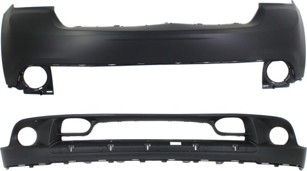 Front Bumper Cover Set for Dodge Durango 2011-2013, Upper and Lower Replacement