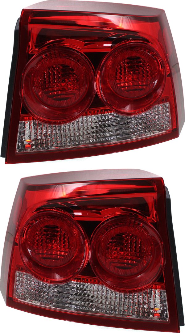 Tail Light Assembly Pair/Set for 2009-2010 Charger, Right (Passenger) and Left (Driver) Replacement