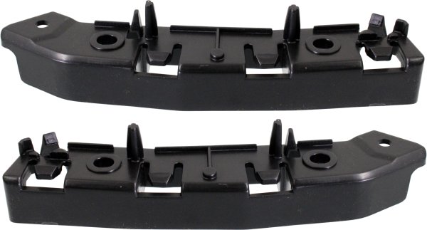 Front Bumper Bracket Pair/Set for Ford Focus 2012-2018, Right (Passenger) and Left (Driver) Side, Hatchback/Sedan, with Side Cover Reinforcement, Plastic, Replacement