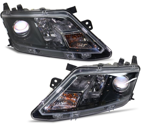 Pair/Set - Headlight Assembly Pair/Set for 2010-2012 Ford Fusion, Right (Passenger) and Left (Driver), Halogen, Replacement