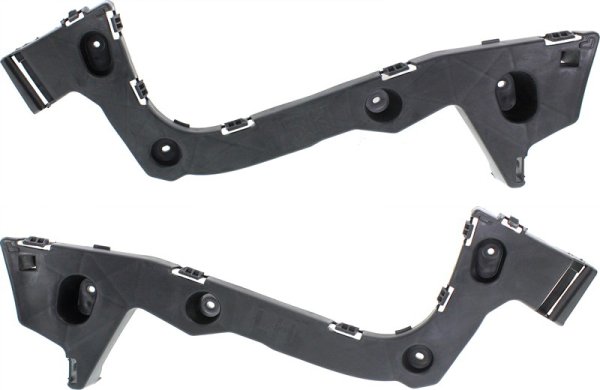 Rear Bumper Bracket Pair/Set for Ford Focus 2012-2014 Sedan, Right (Passenger) and Left (Driver) Side Cover Bracket, Plastic, Replacement