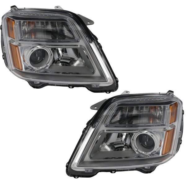 Headlight Assembly for GMC Terrain 2010-2015, Halogen, Right (Passenger) and Left (Driver) Replacement Pair/Set
