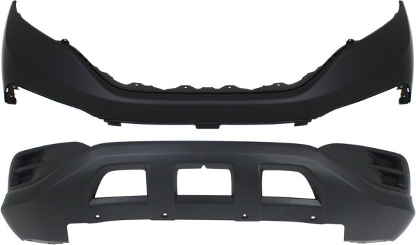 Front Bumper Cover Set for 2012-2014 Honda CR-V, Upper and Lower Replacement Set
