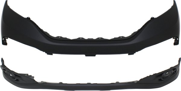 Front Bumper Cover Set for Honda CR-V 2012-2014, Upper and Lower Replacement