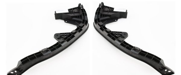 Front Bumper Bracket Pair/Set for 2010-2014 Honda Insight, Includes Right (Passenger) and Left (Driver) Beam, Replacement